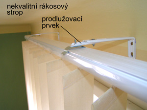 Instalace žaluzie na stěnu při velké výšce stropu